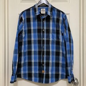 Dubinik Customized Version Long Sleeve Casual Button Down Shirt Vintage‎ Plaid L